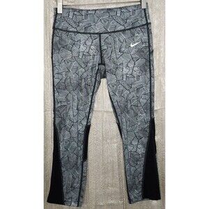 Nike Dri-fit Epic Lux Black & White Patterned Women’s Running Tights S